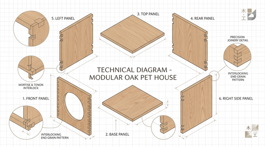 Wooden Cat House Side Table | Round Entry | ZenPaw Cove