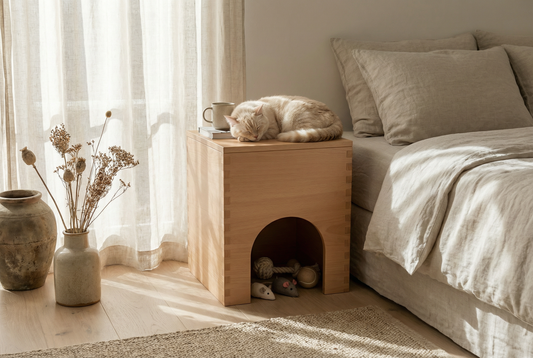 Cat House with Hidden Storage | Side Table for Cat Owners | ZenPaw Hideaway