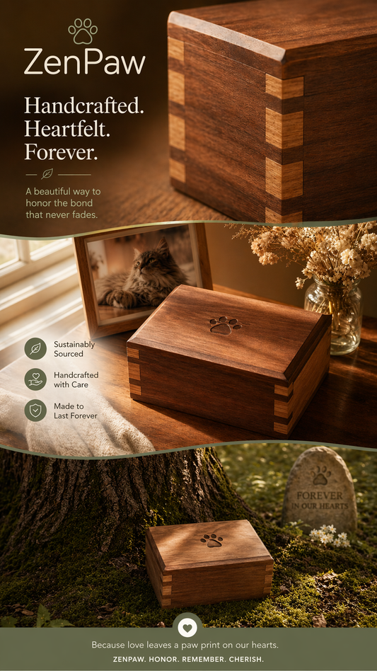 Solid wood pet urn no glue no nails